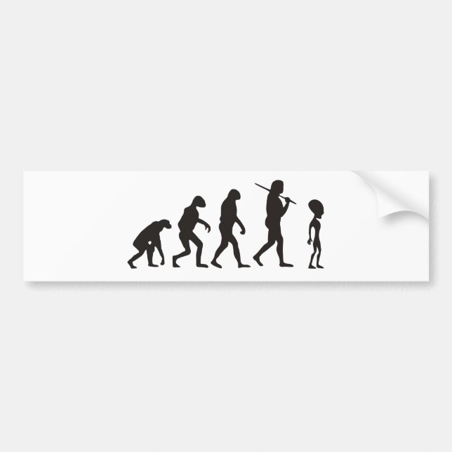 The Evolution Of Alien Bumper Sticker (Front)