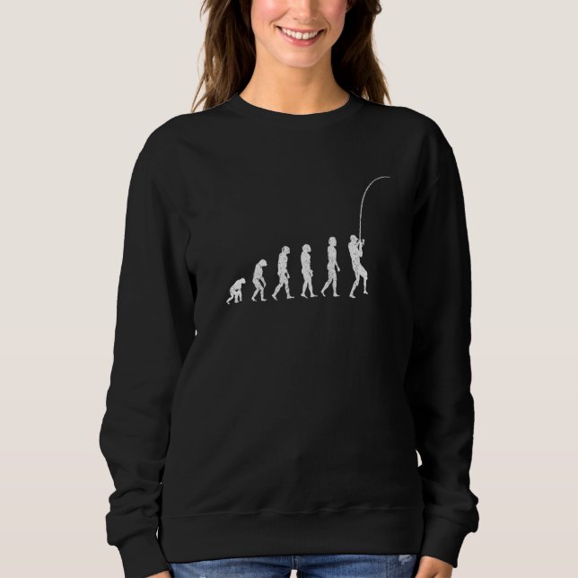 The Evolution Of An Angler - Angler Fishing Fishin Sweatshirt (Front)