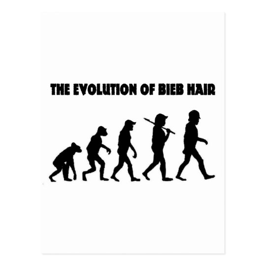 The Evolution of B Hair Postcard