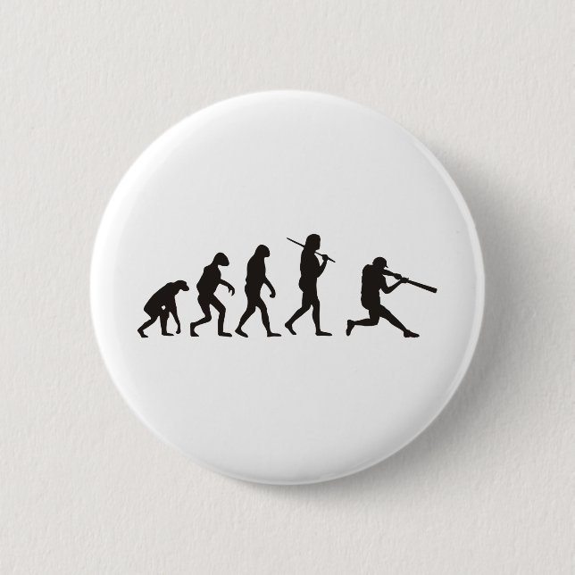 The Evolution Of Baseball Batter 2 Inch Round Button (Front)