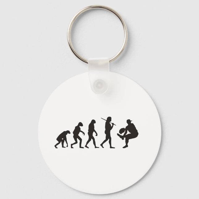 The Evolution Of Baseball Pitcher Keychain (Front)