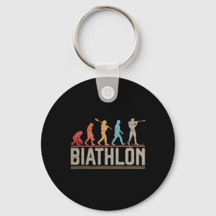 The Evolution Of Biathlon Target Shooting Xc Skiin Keychain