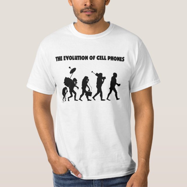 The Evolution Of Cell Phones T-Shirt (Front)