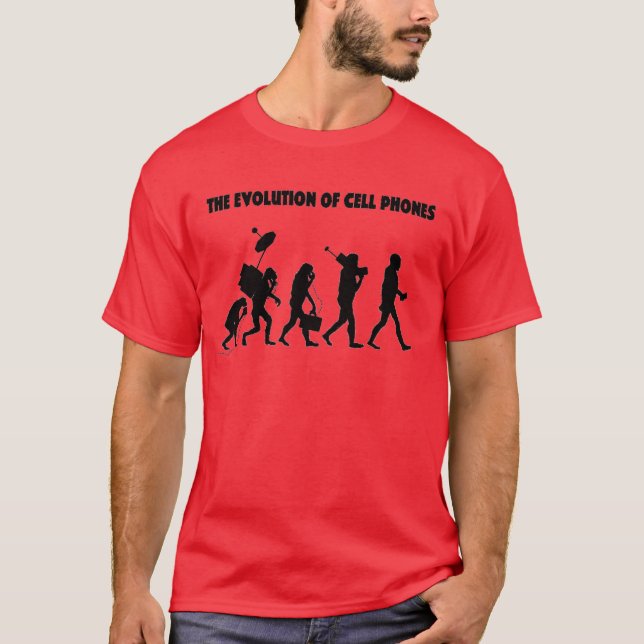 The Evolution Of Cell Phones T-Shirt (Front)