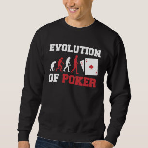 The Evolution Of Poker Pocket Aces Poker Sweatshirt