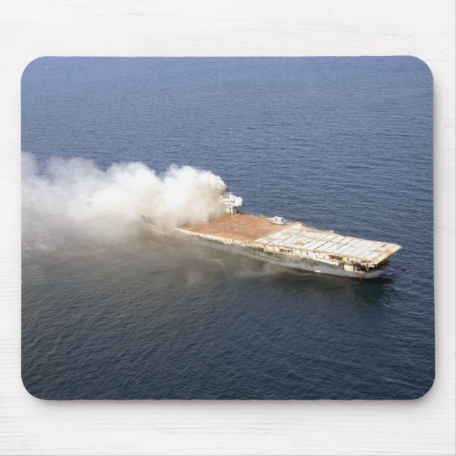 The ex-Oriskany, a decommissioned aircraft carr Mouse Pad (Front)