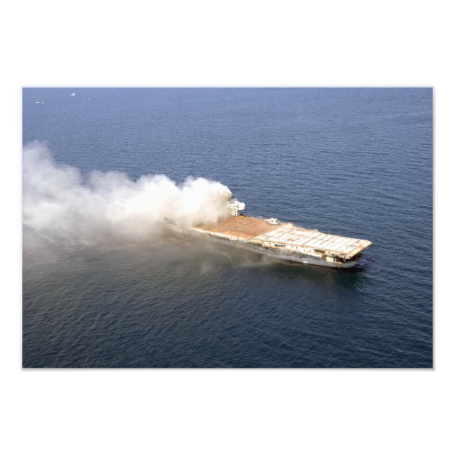 The ex-Oriskany, a decommissioned aircraft carr Photo Print (Front)