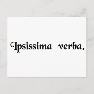 The exact words. postcard