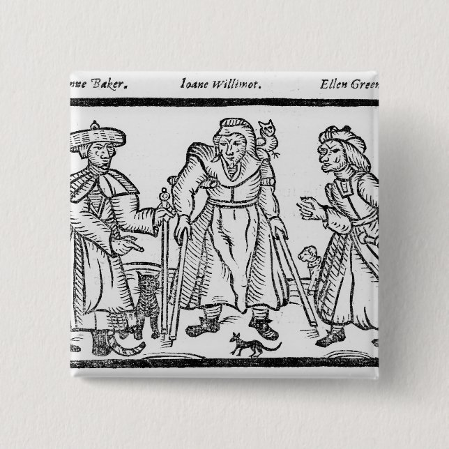 The Examinations of Anne Baker, Joanne 2 Inch Square Button (Front)