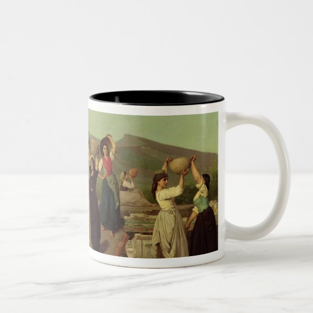 The Excavations at Pompeii, 1865 Two-Tone Coffee Mug (Right)