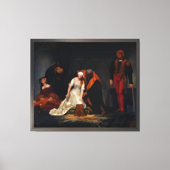 The Execution of Lady Jane Grey by Paul Delaroche Canvas Print (Front)