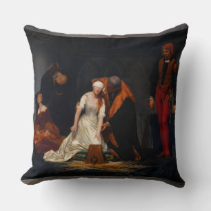 The Execution of Lady Jane Grey by Paul Delaroche Throw Pillow