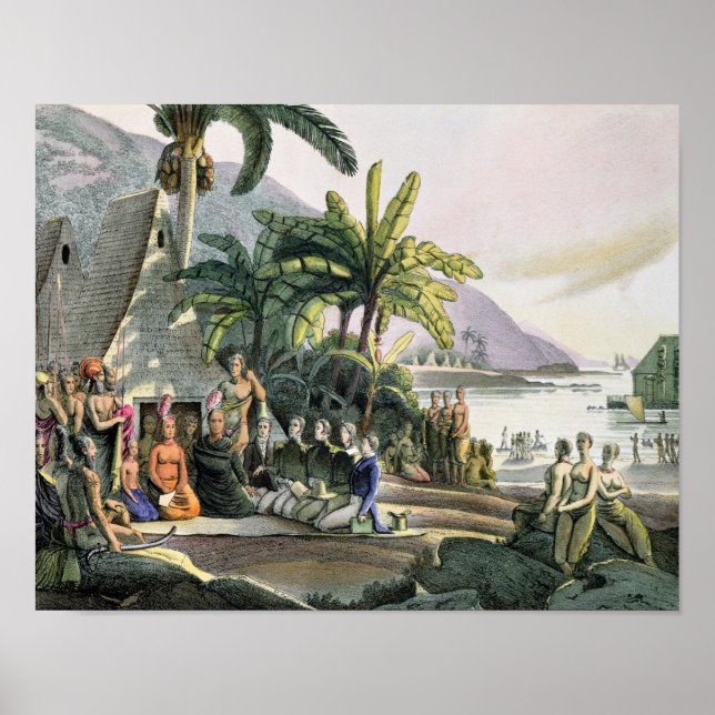 The Expedition Party and King Kamehameha I Poster (Front)