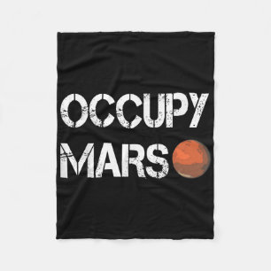 The Explorer Occupy Mars Space Fleece Blanket