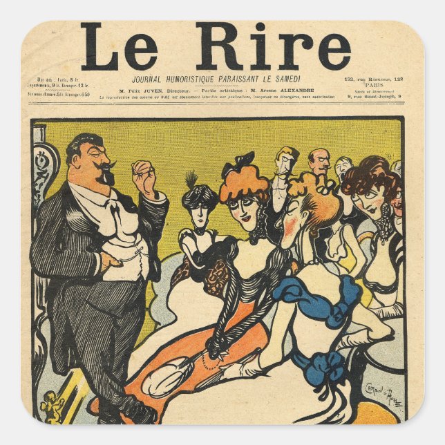 The Explorersfrom the front cover of Le Rire Square Sticker (Front)