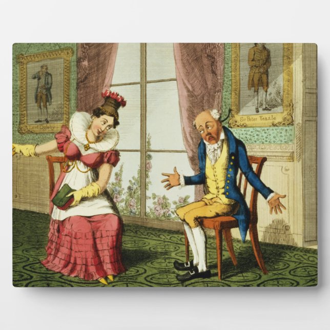 The Expostulation, pub. by G. Humphrey, 1821 (colo Plaque (Front)