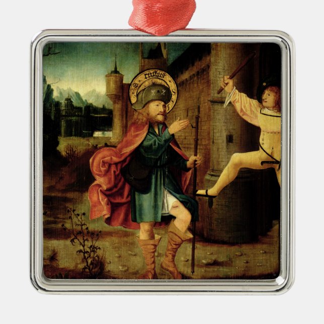 The Expulsion of Saint Roch from Rome Metal Ornament (Front)