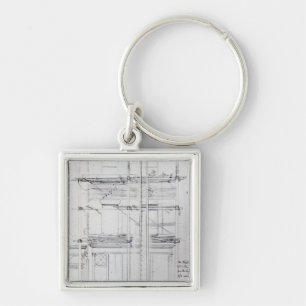 The exterior of Issac's House being painted Keychain