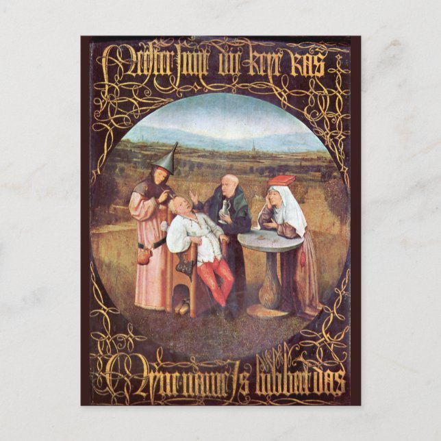 The Extraction of the Stone of Madness Postcard (Front)