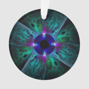 The Eye Abstract Art Acrylic Circle Ornament