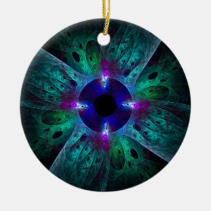 The Eye Abstract Art Circle Ornament
