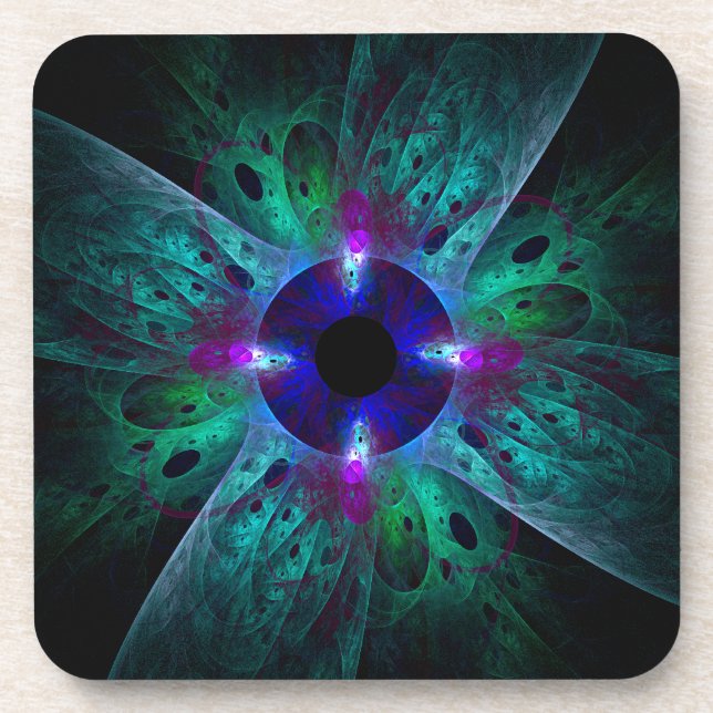 The Eye Abstract Art Cork Coaster (Front)