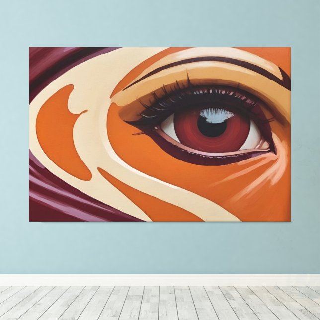 The eye canvas print (Insitu(Wood Floor))