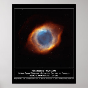 "The Eye of God" Helix Nebula Hubble Telescope Poster