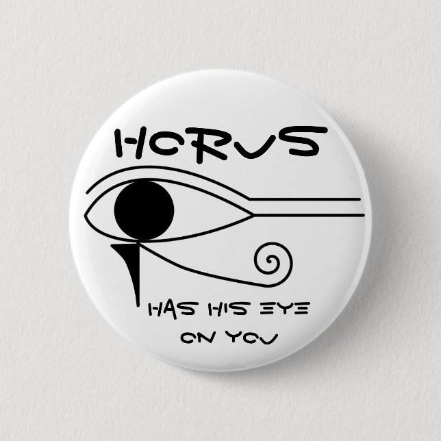 The Eye of Horus 2 Inch Round Button (Front)