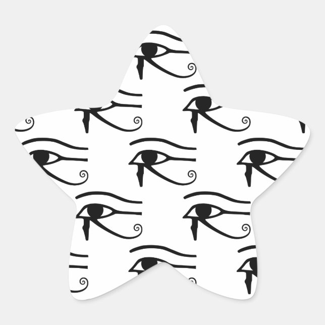 The Eye Of Horus Pattern Star Sticker (Front)