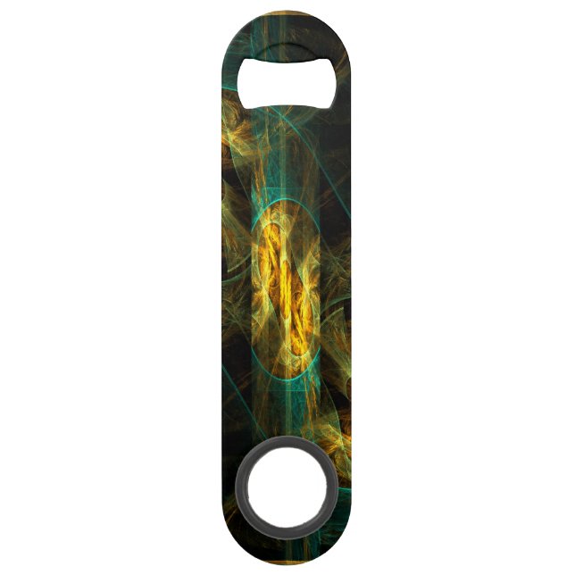 The Eye of the Jungle Abstract Art Bar Key (Front)