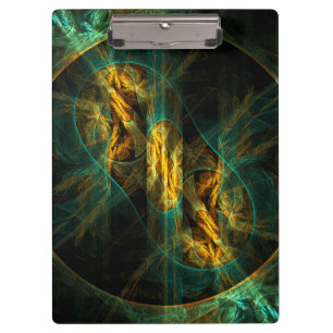 The Eye of the Jungle Abstract Art Clipboard