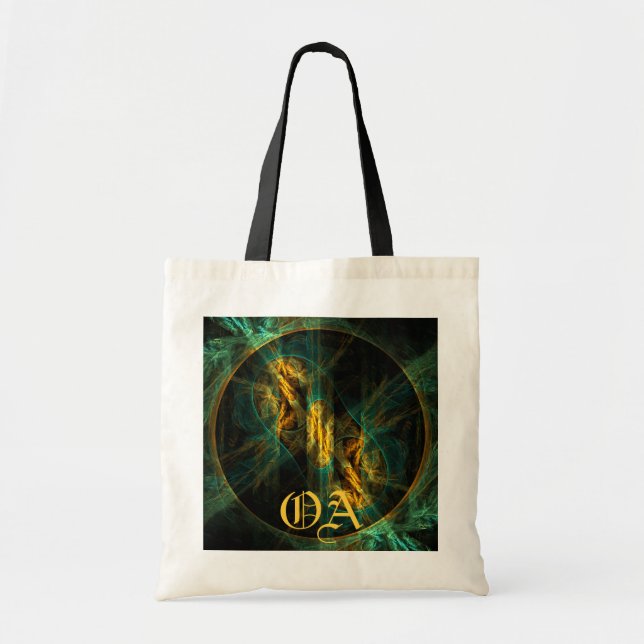 The Eye of the Jungle Abstract Art Monogram Bag (Front)