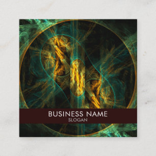The Eye of the Jungle Abstract Art Professional Square Business Card