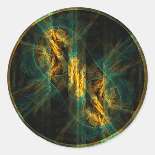 The Eye of the Jungle Abstract Art Round Sticker