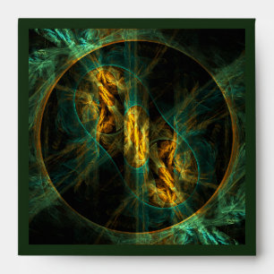 The Eye of the Jungle Abstract Art Square Envelope