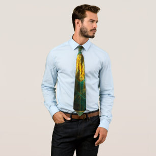 The Eye of the Jungle Abstract Art Tie