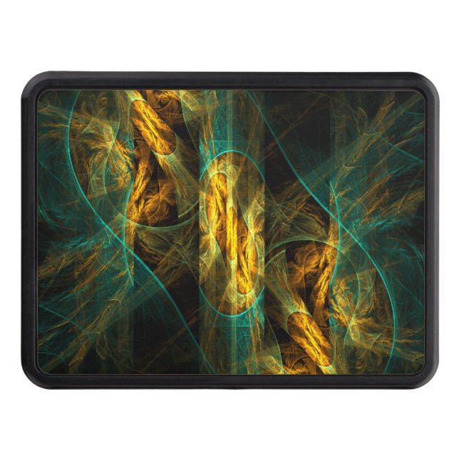 The Eye of the Jungle Abstract Art Trailer Hitch Cover (Front)