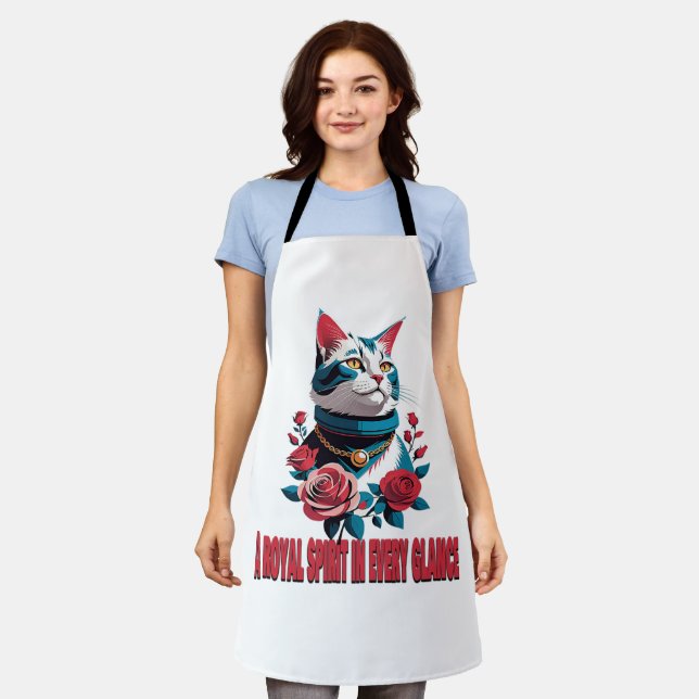 The Eyes of a Noble Feline Apron (Worn)