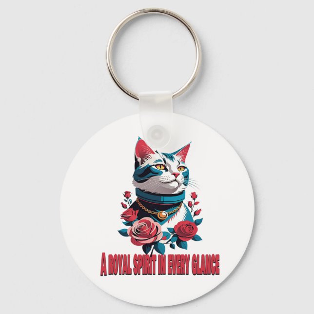 The Eyes of a Noble Feline Keychain (Front)