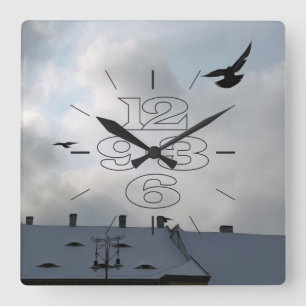 The eyes of the city square wall clock