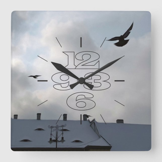 The eyes of the city square wall clock (Front)