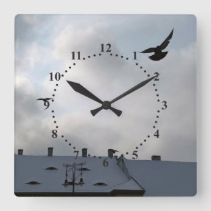 The eyes of the city square wall clock