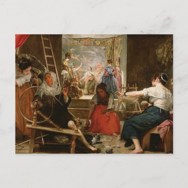 The Fable of Arachne, or The Spinners, c.1657 (oil Postcard (Front)