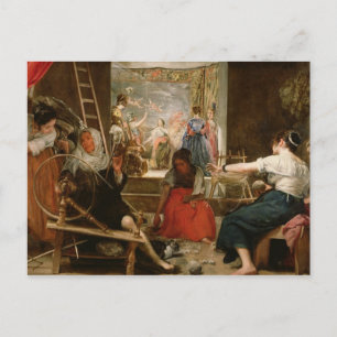 The Fable of Arachne, or The Spinners, c.1657 (oil Postcard