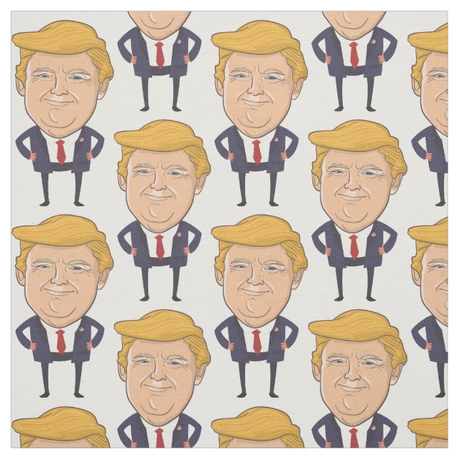 The fabric is fun with President Donald Trump. (Swatch)