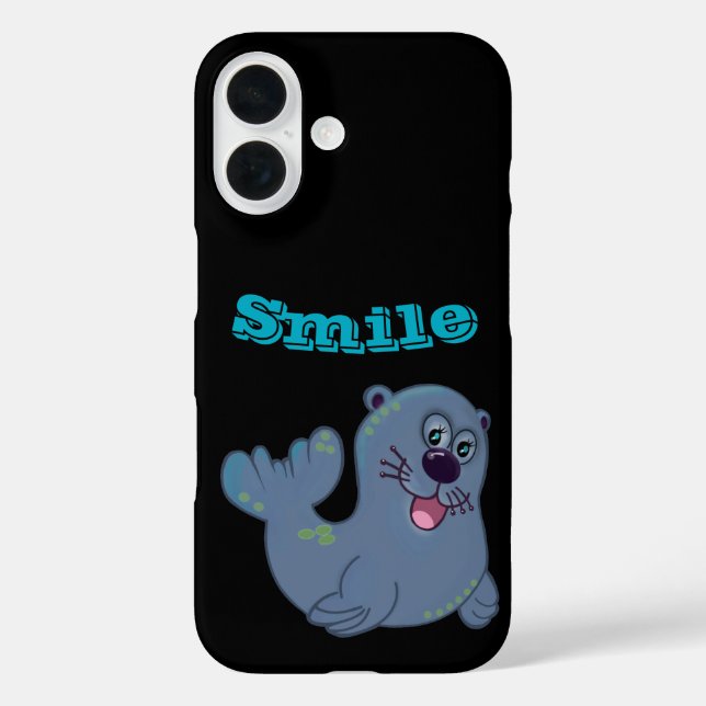 The Fabric Seal At Zazzle Mascot Logo Character Case-Mate iPhone Case (Back)