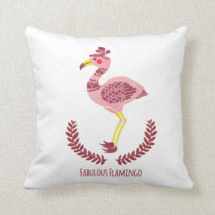 The Fabulous Flamingo Throw Pillow