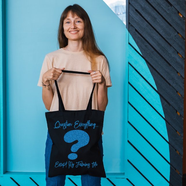 The Fabulous Glitter Question Mark Tote Bag (Creator Uploaded)
