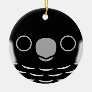 The face of a Baudin's black cockatoo Ceramic Ornament